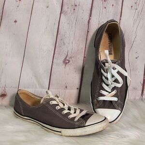 Converse All-Star Chuck Taylor Skinny Classic Low Top Gray Sneakers Womens  8.5